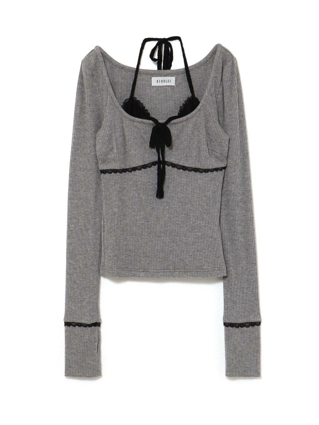 【BUBBLES】レイヤードパターントップス