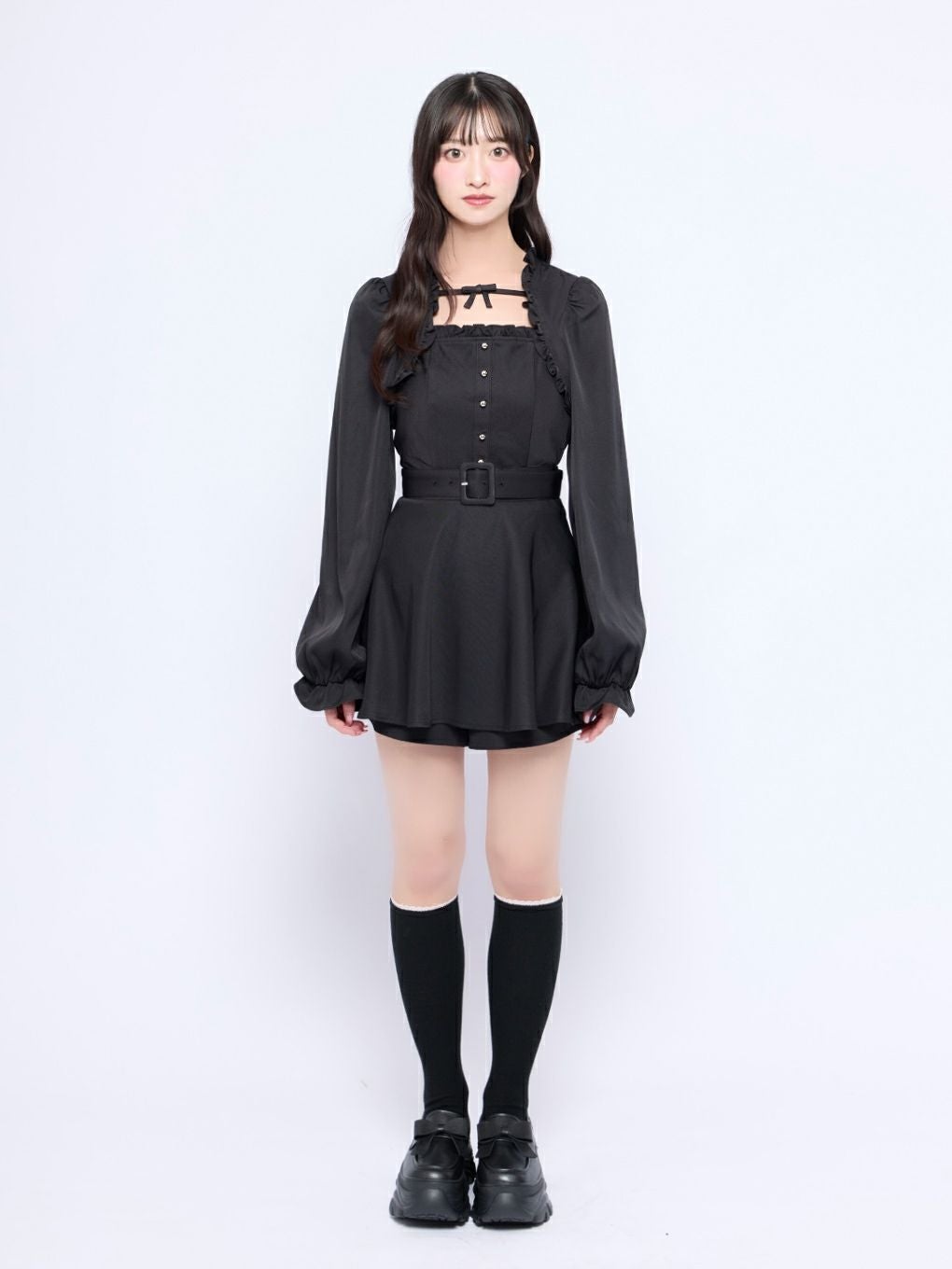 BUBBLES】レイヤードペプラムセットアップ | sparkling mall online store