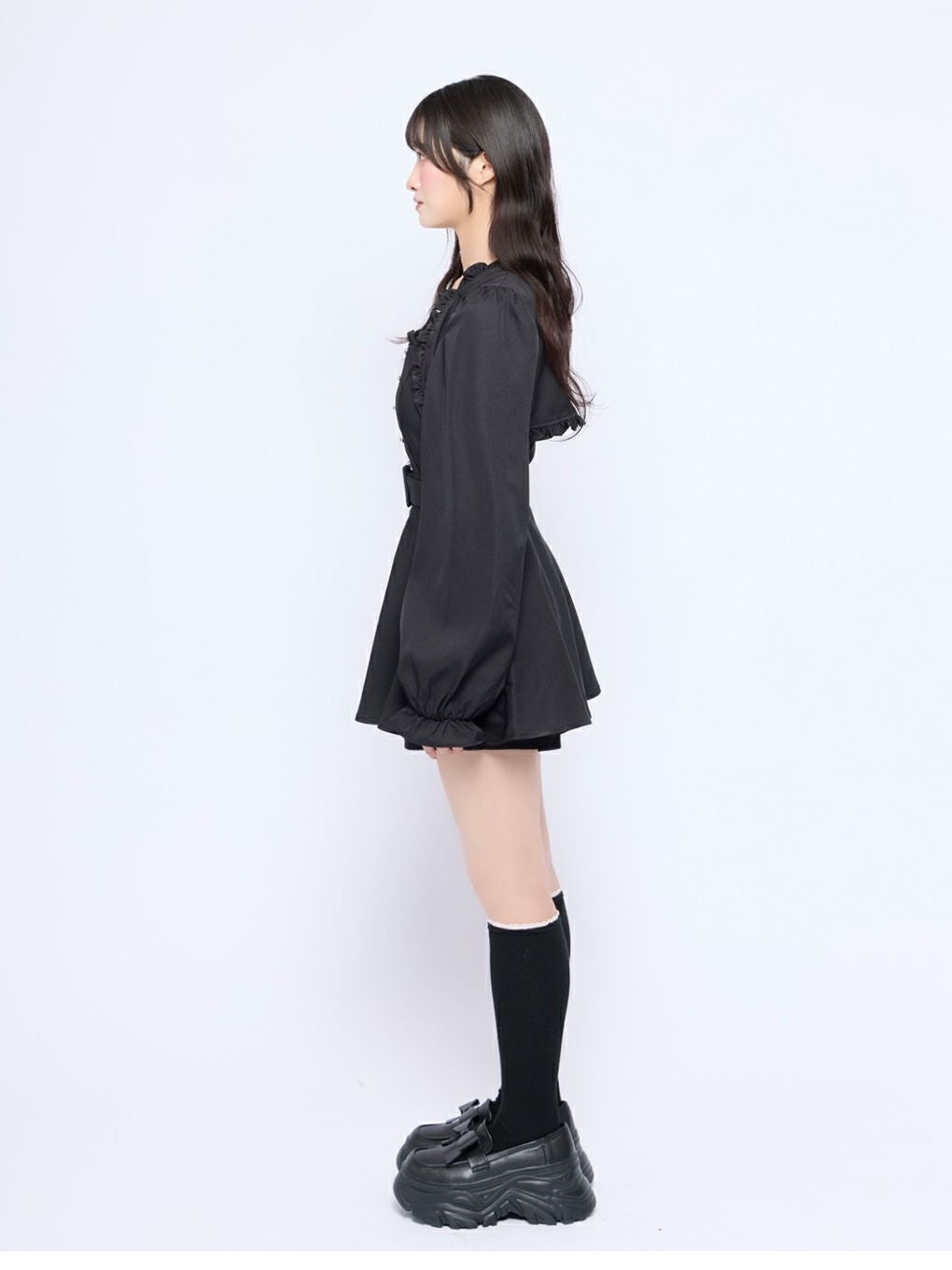 BUBBLESレイヤードペプラムセットアップ BUBBLES】レイヤードペプラムセットアップ | sparkling mall online store