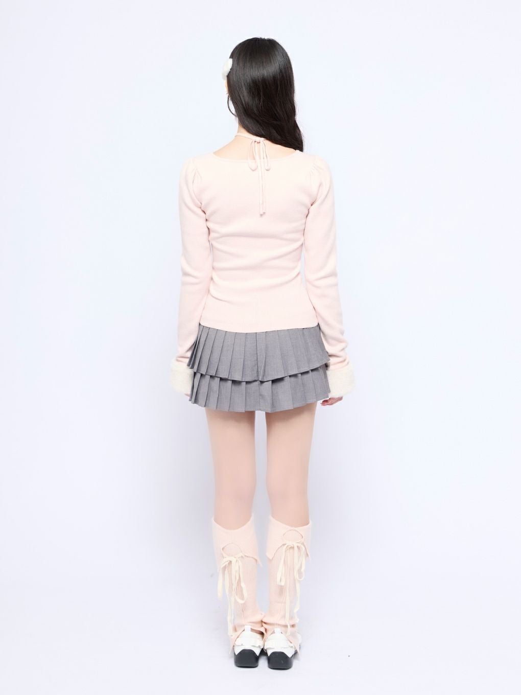 BUBBLES】ファーリボンニットトップス | sparkling mall online store