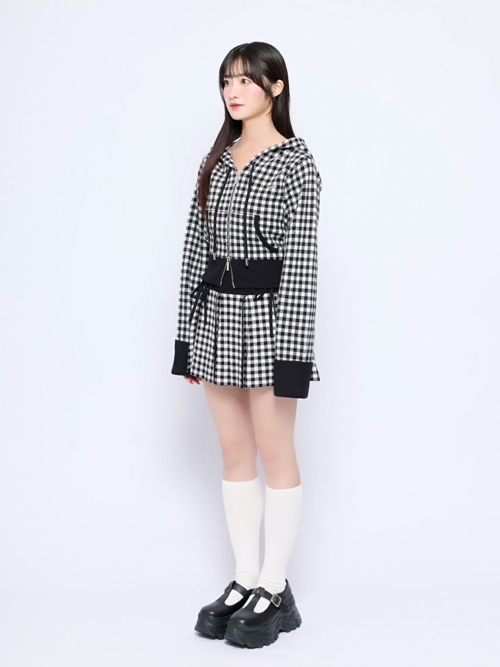 BUBBLES】バイカラーパーカーニット | sparkling mall online store