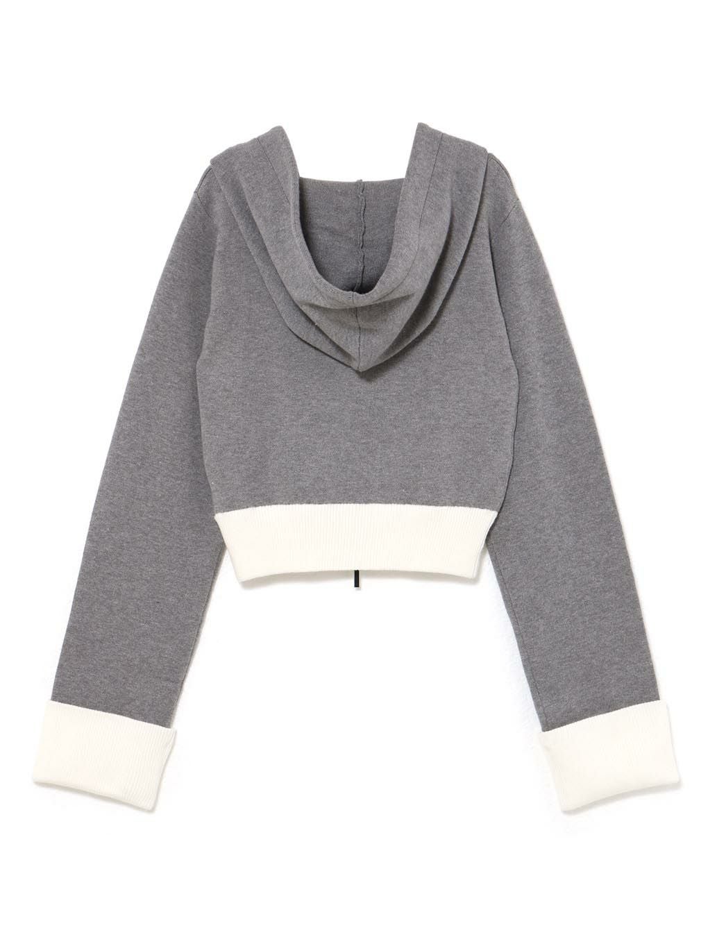 【BUBBLES】バイカラーパーカーニット