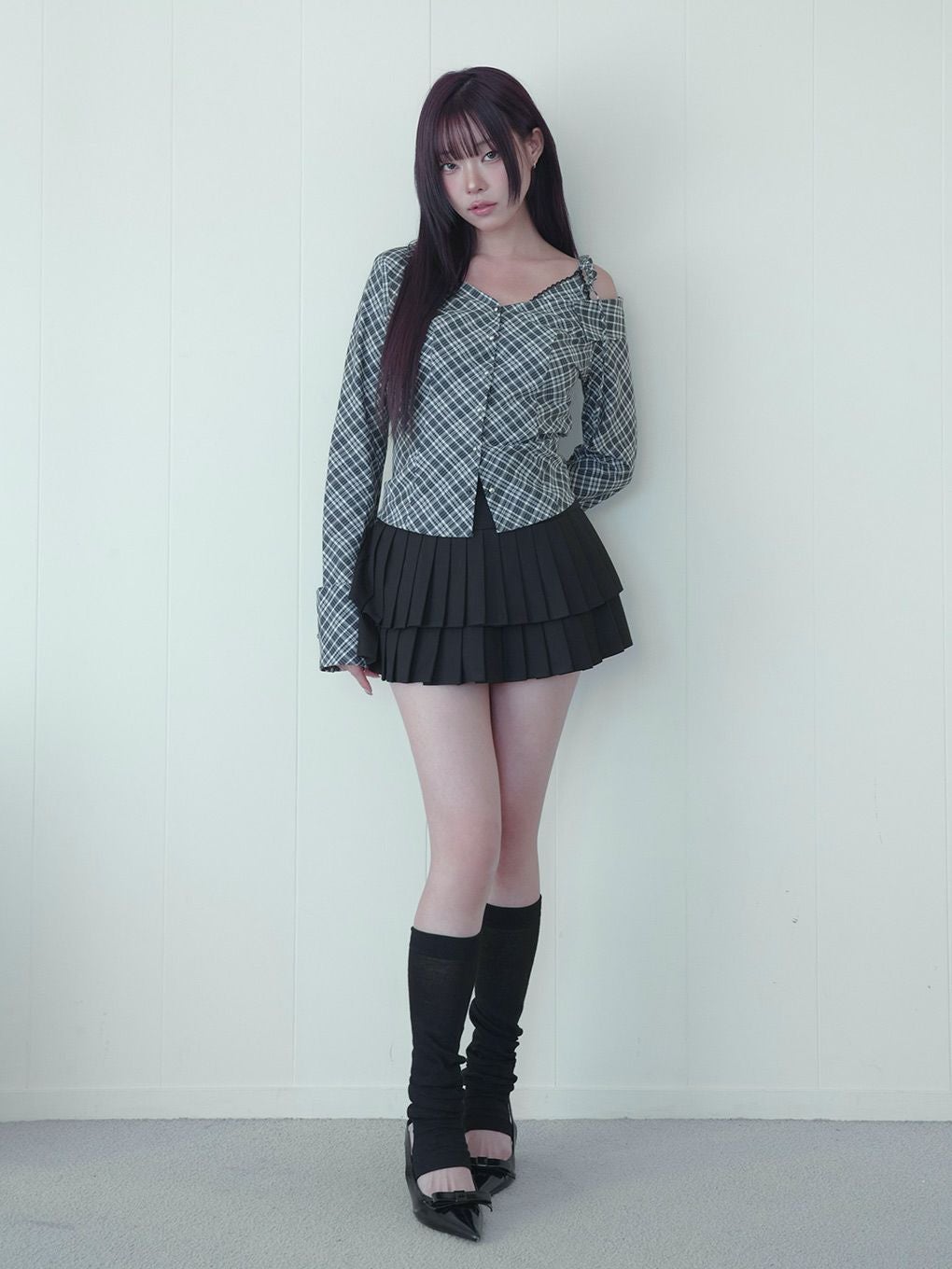 BUBBLES】アシンメトリーリボンシャツ | sparkling mall online store