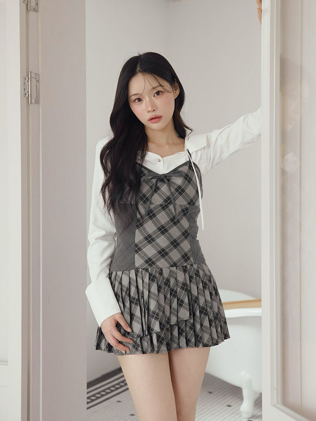 BUBBLES】アシンメトリーリボンシャツ | sparkling mall online store