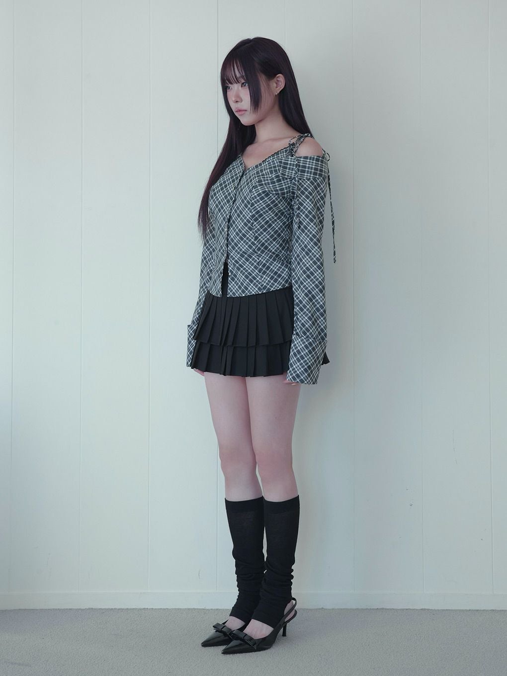 BUBBLES】アシンメトリーリボンシャツ | sparkling mall online store