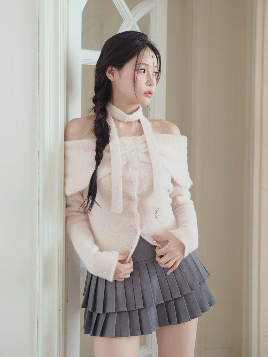 BUBBLES】リボンタイオフショルニット | sparkling mall online store