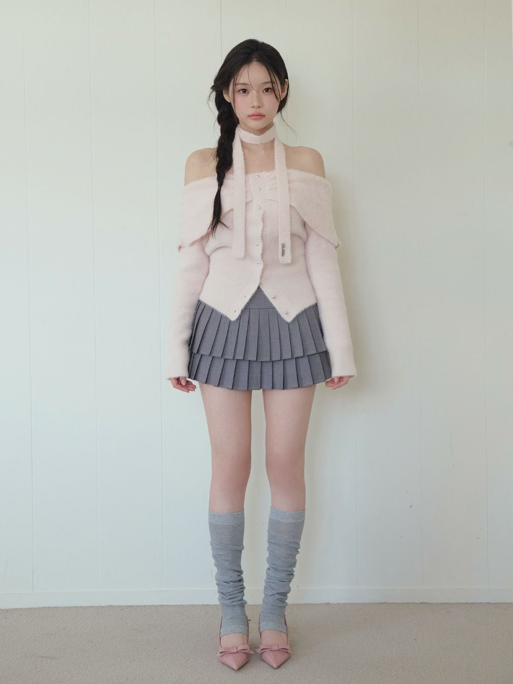 BUBBLES】リボンタイオフショルニット | sparkling mall online store