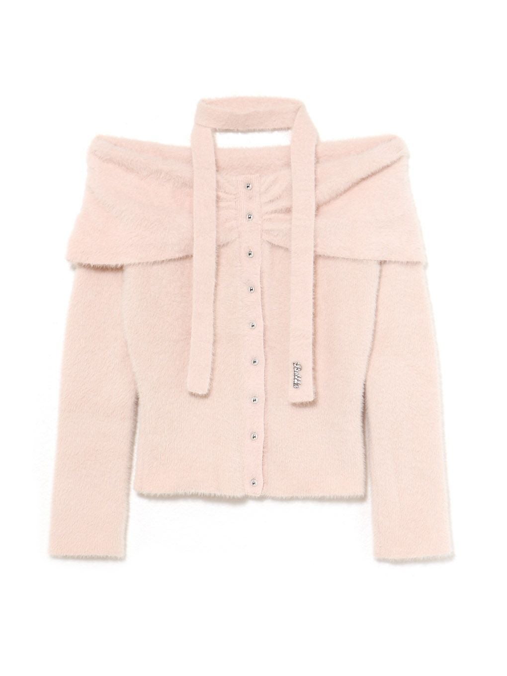 【BUBBLES】リボンタイオフショルニット