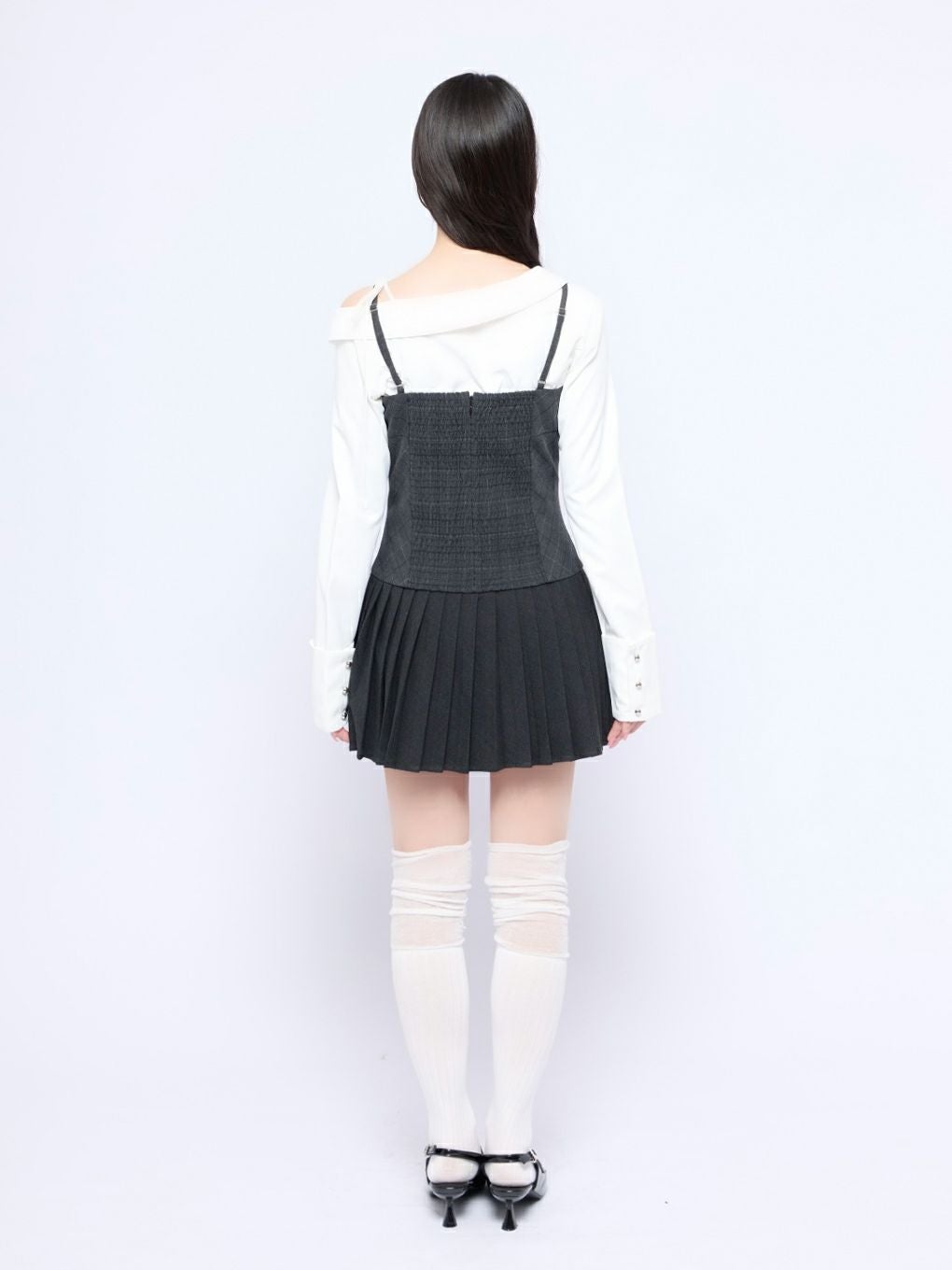 【BUBBLES】ミックスチェックキャミワンピース