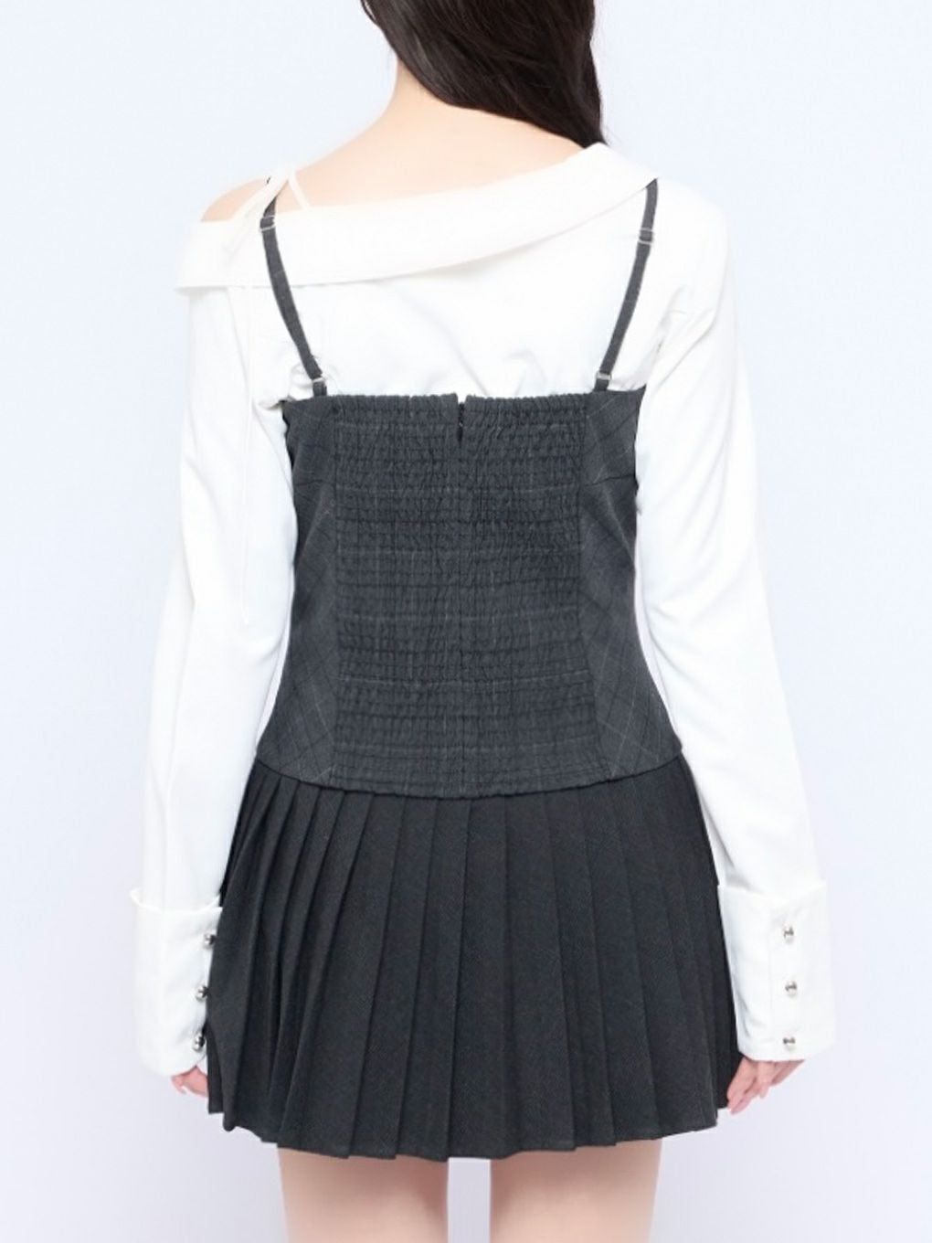 【BUBBLES】ミックスチェックキャミワンピース