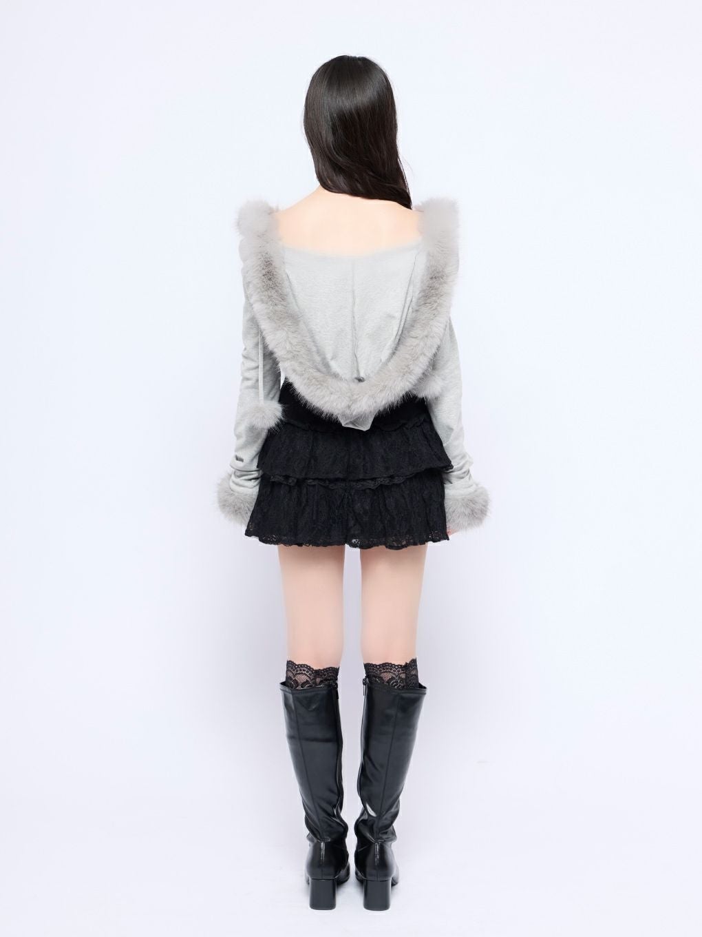 BUBBLES】フードファーオフショルトップス | sparkling mall online store