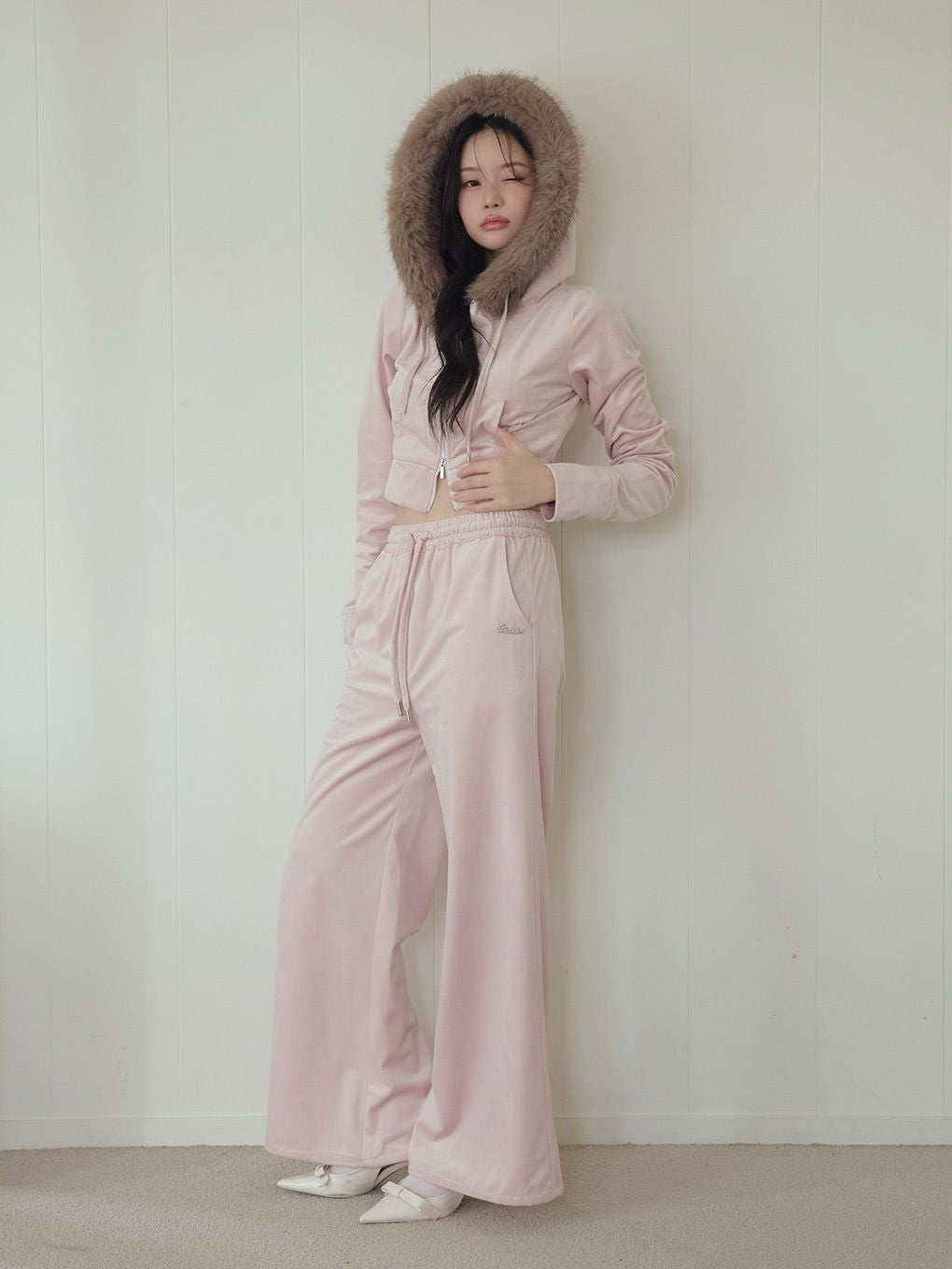 【BUBBLES】ベルベットファーパーカー