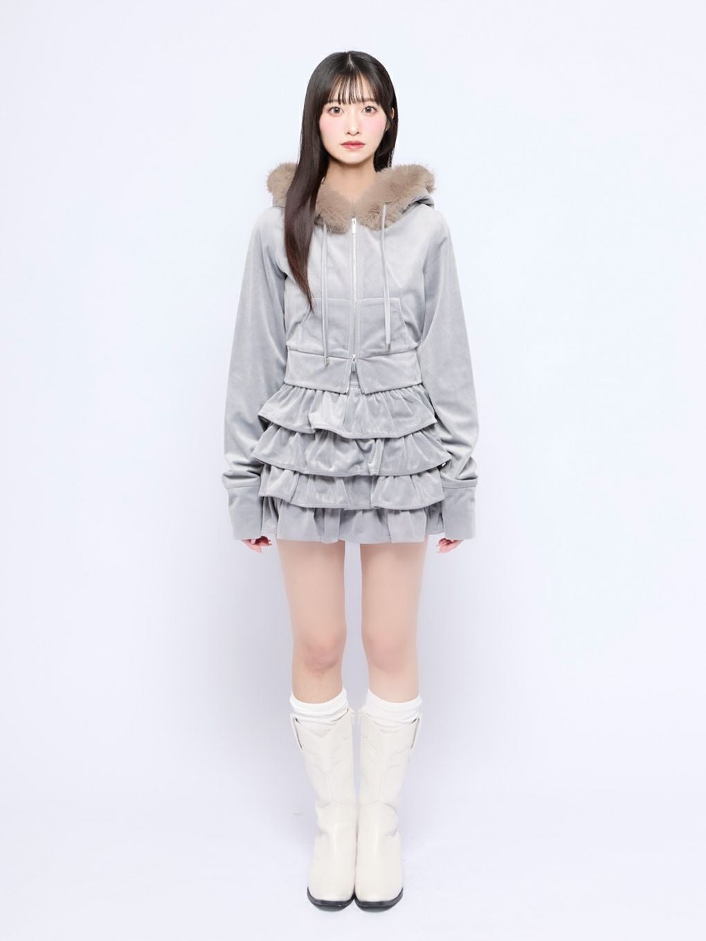 BUBBLES】ベルベットファーパーカー | sparkling mall online store