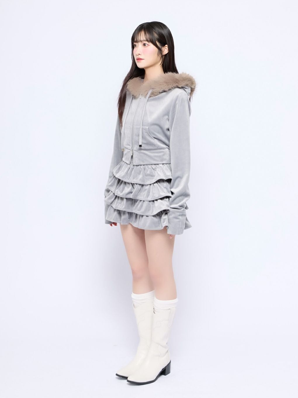 BUBBLES】ベルベットファーパーカー | sparkling mall online store