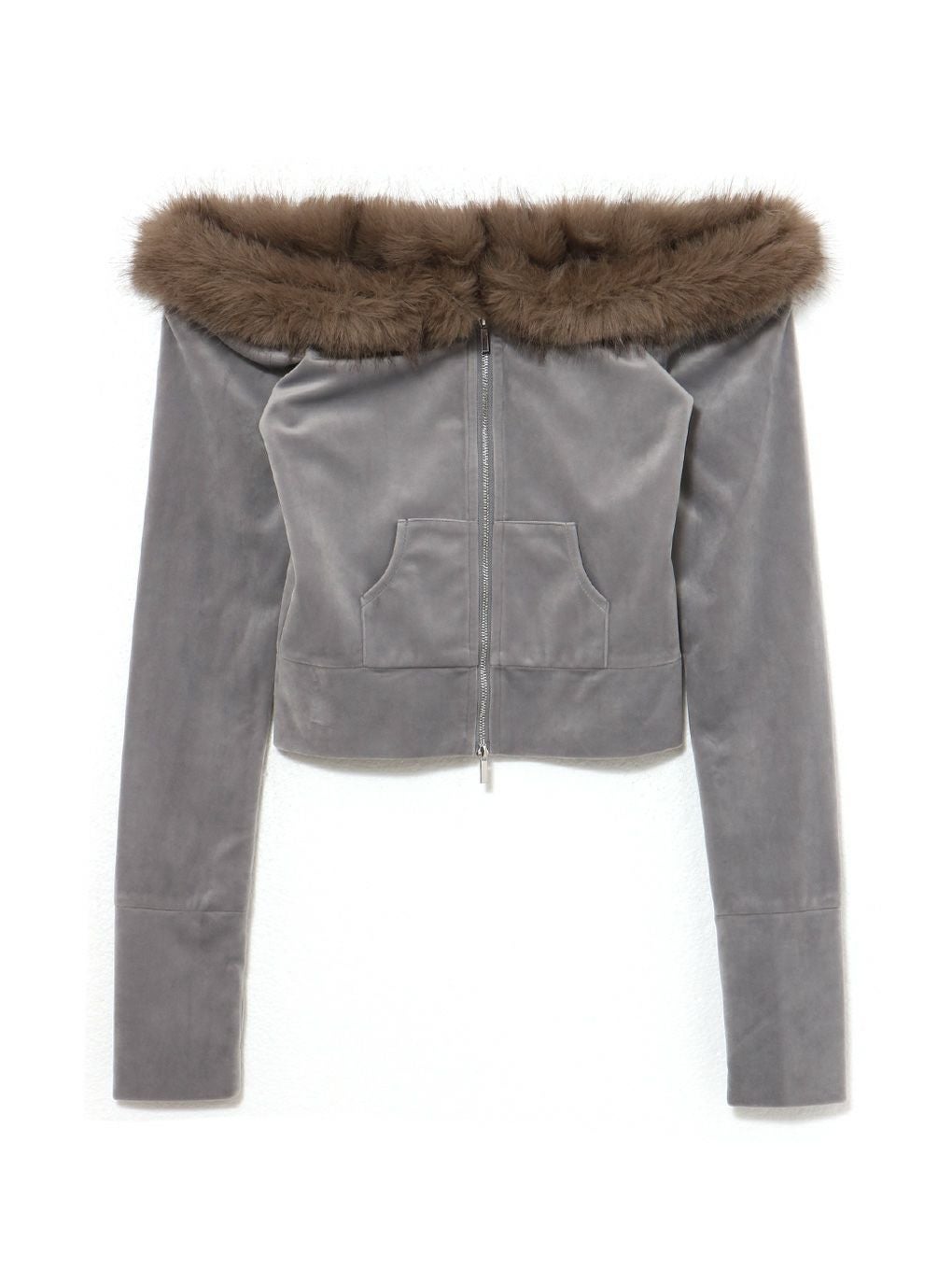 【BUBBLES】ベルベットファーオフショルトップス