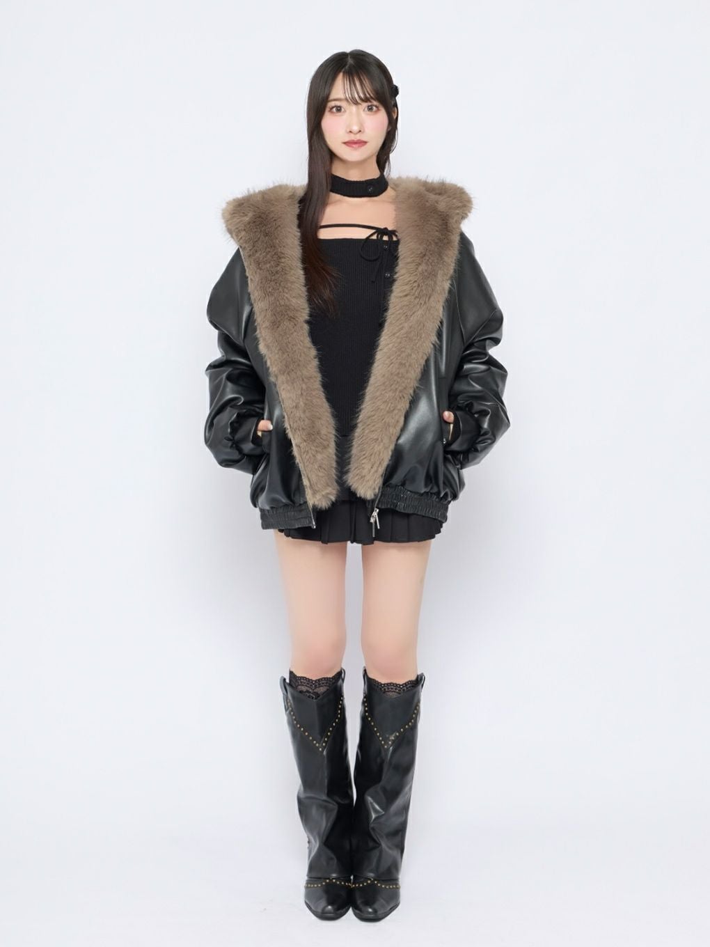 【BUBBLES】フードファーブルゾン