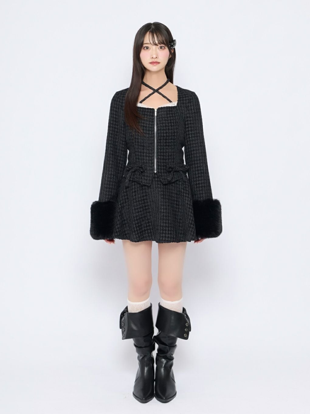 【BUBBLES】ファーカフスセットアップ