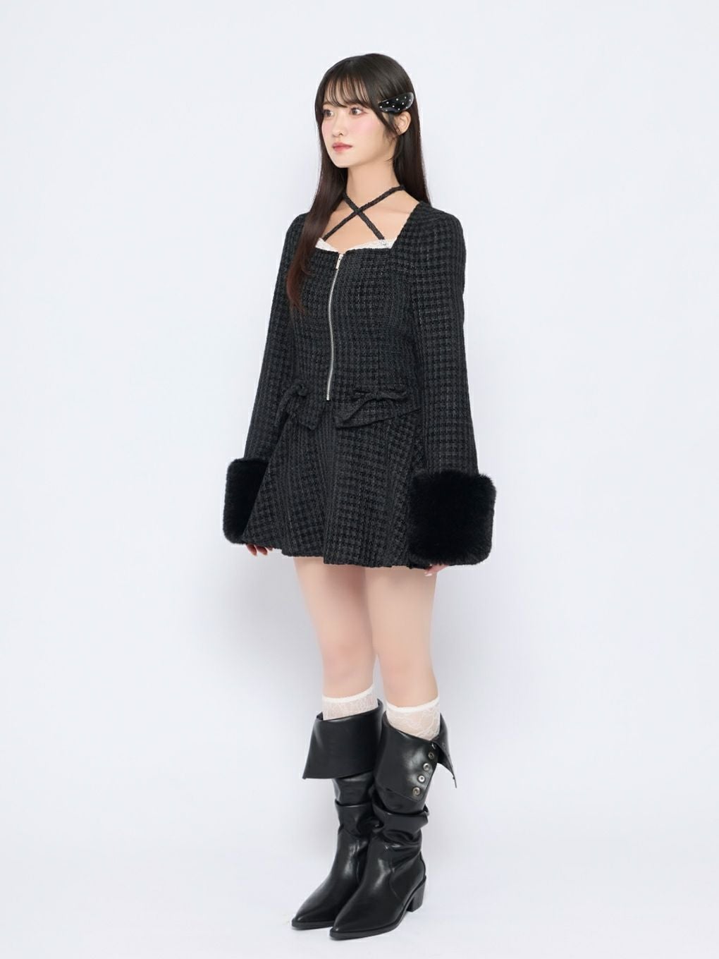 【BUBBLES】ファーカフスセットアップ