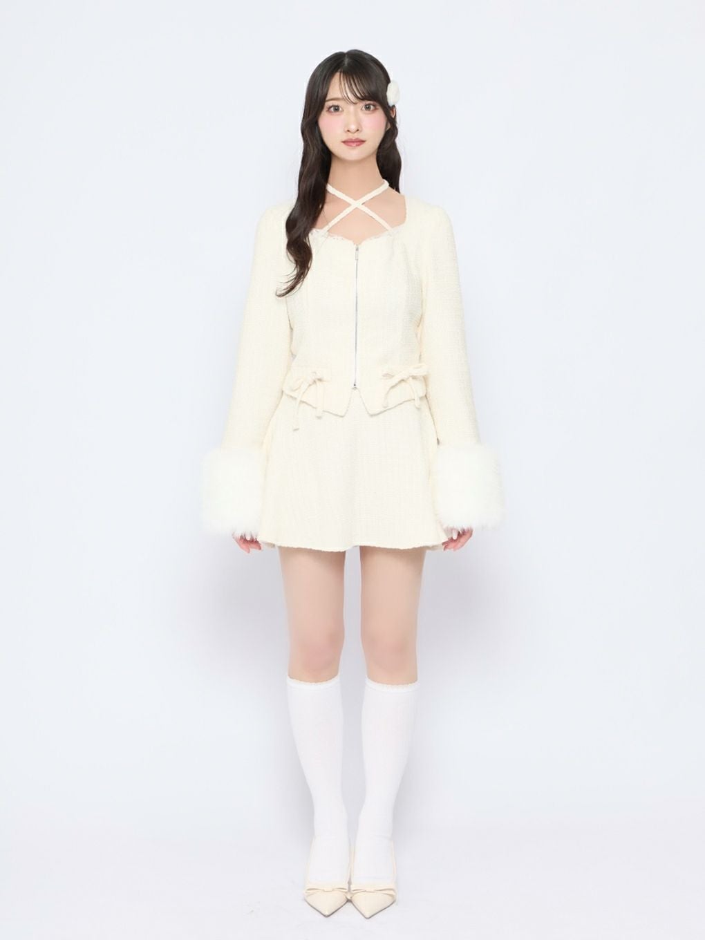 【BUBBLES】ファーカフスセットアップ