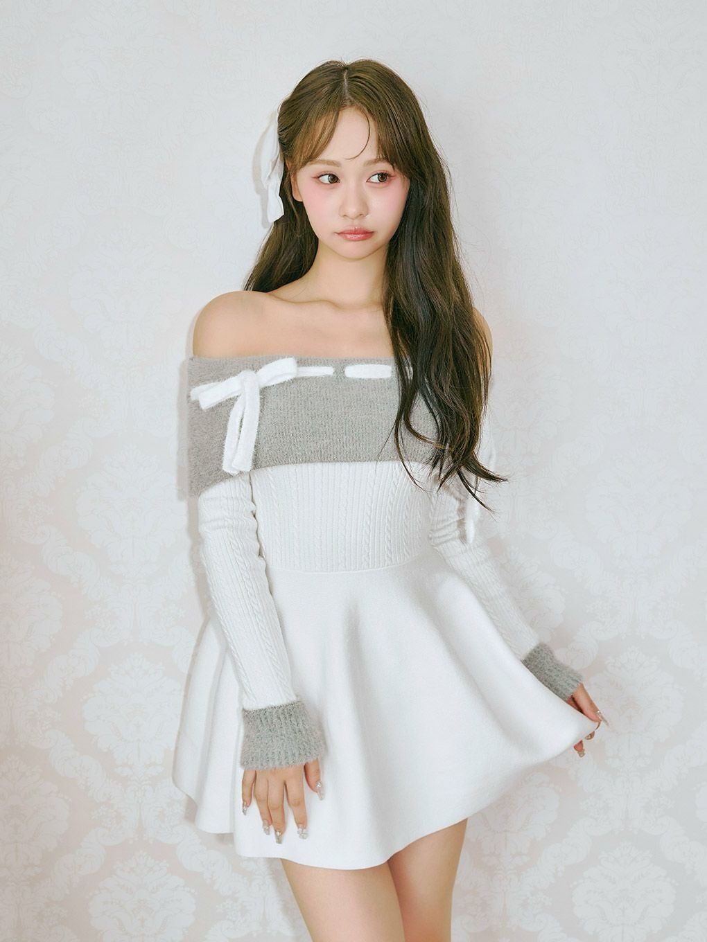BUBBLES】リボンオフショルワンピース | sparkling mall online store