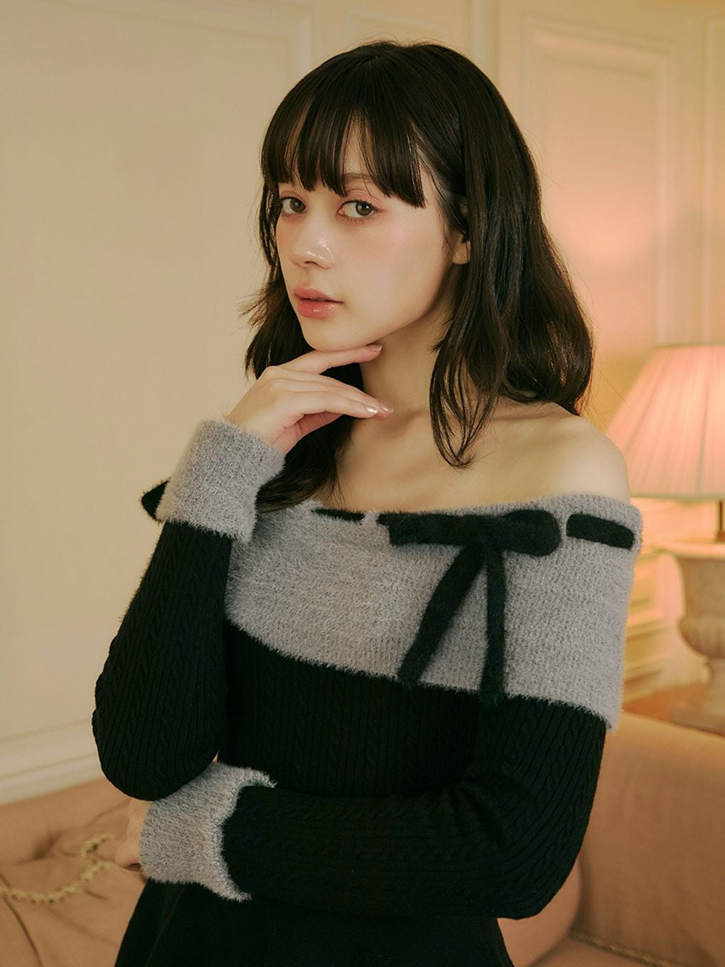 BUBBLES】リボンオフショルワンピース | sparkling mall online store BUBBLES】リボンオフショルワンピース | sparkling mall online store