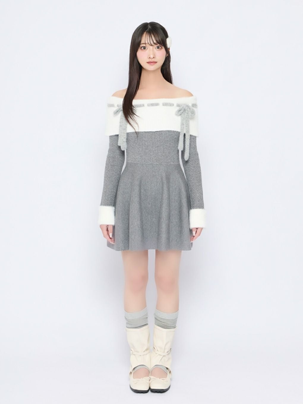BUBBLES】リボンオフショルワンピース | sparkling mall online store