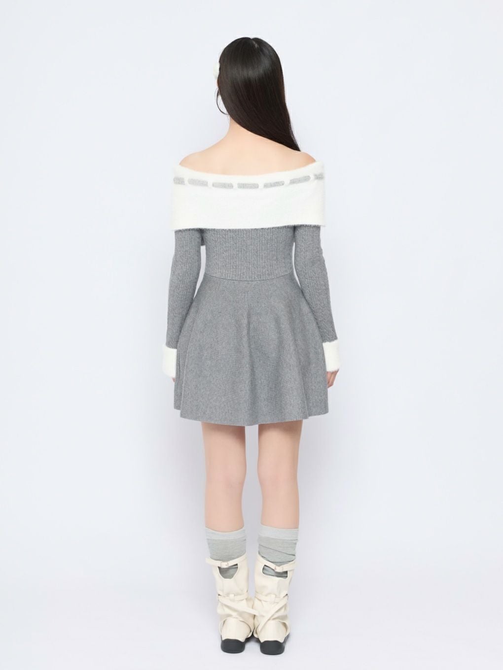 【BUBBLES】リボンオフショルワンピース