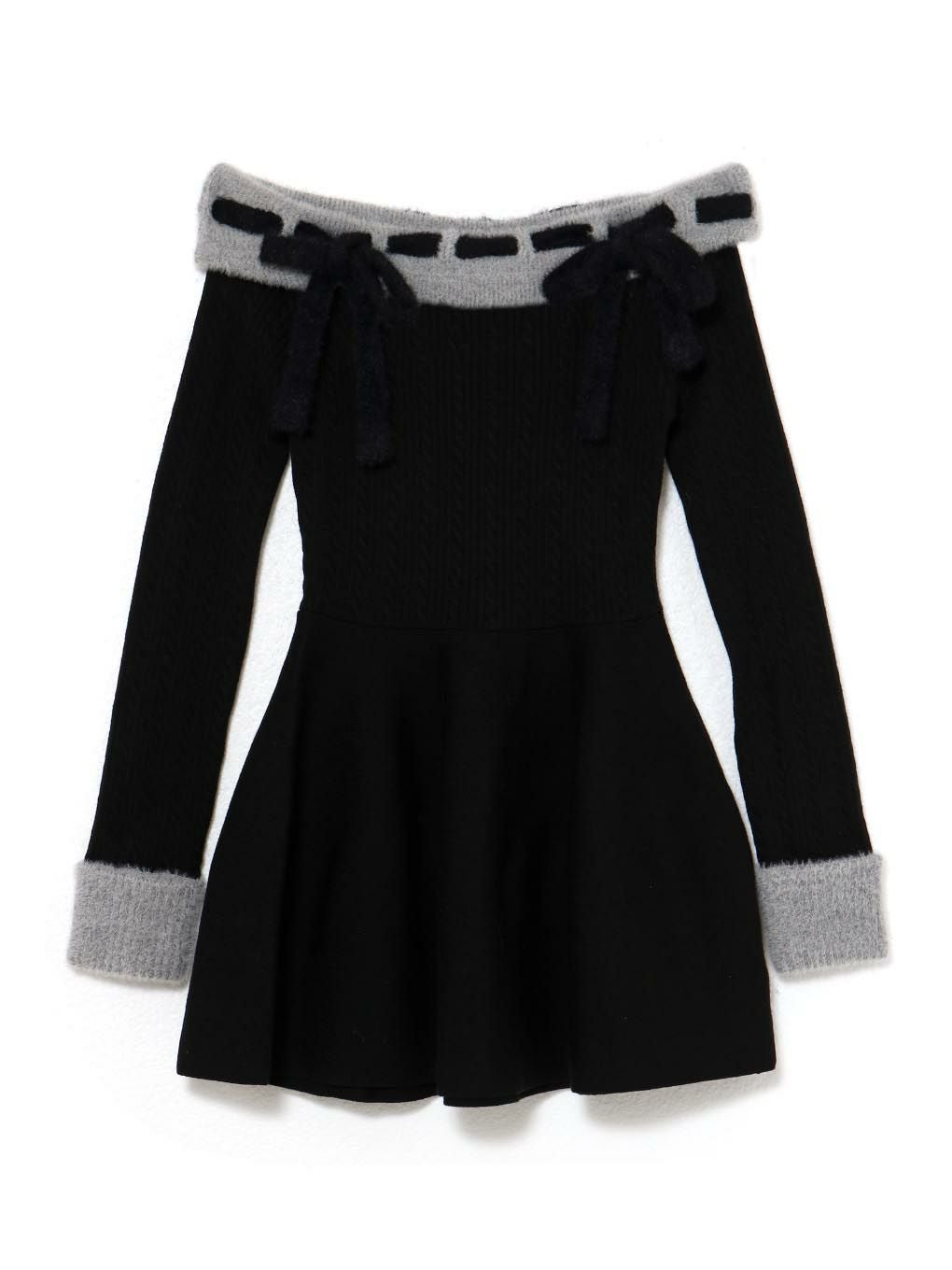 【BUBBLES】リボンオフショルワンピース