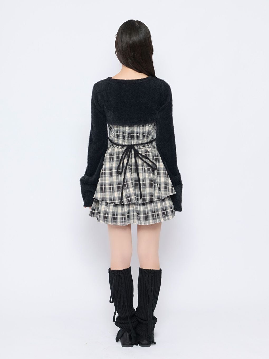 【BUBBLES】オープンネックギャザーワンピース