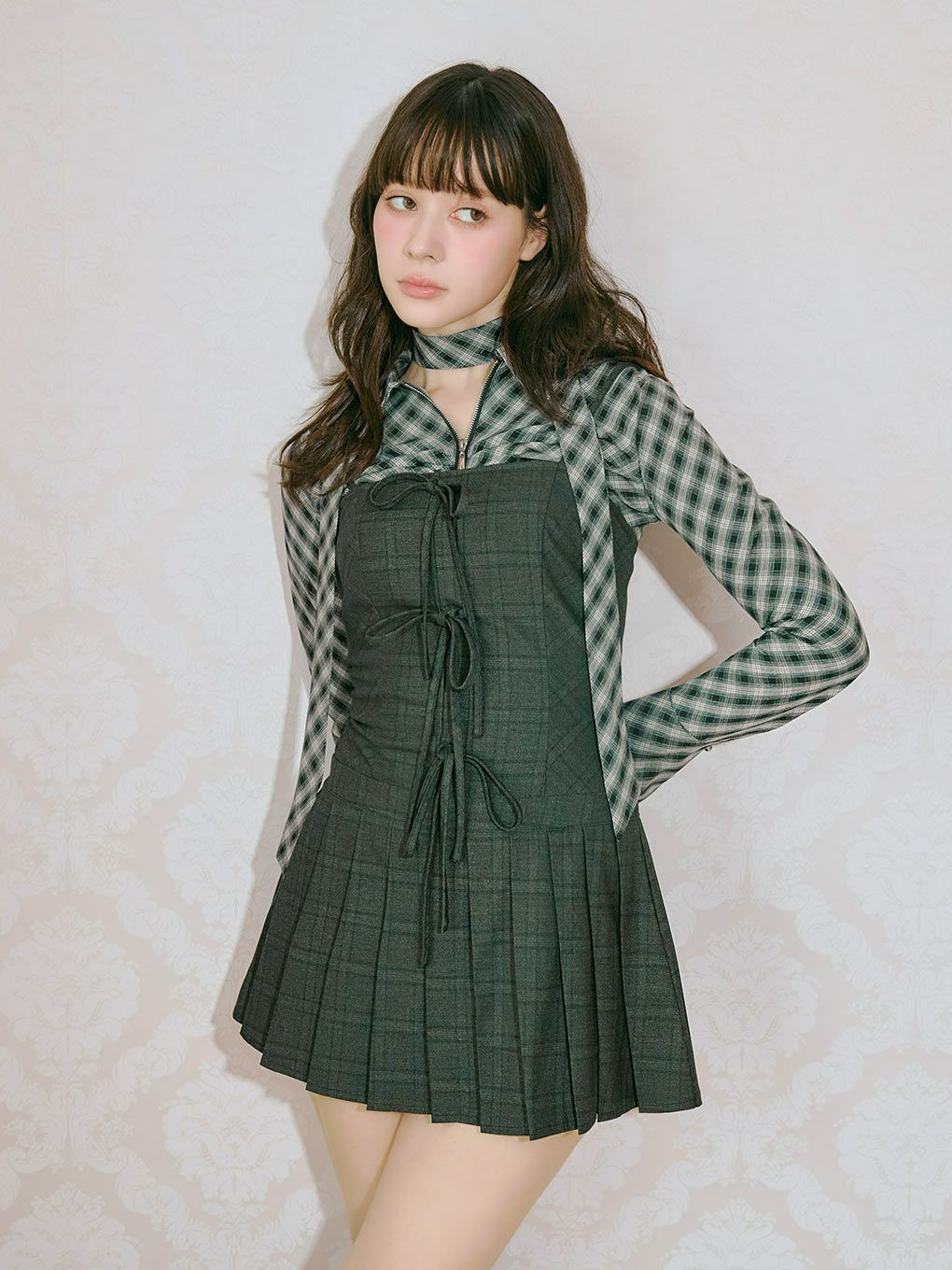 BUBBLES】リボンプリーツキャミワンピース | sparkling mall online store