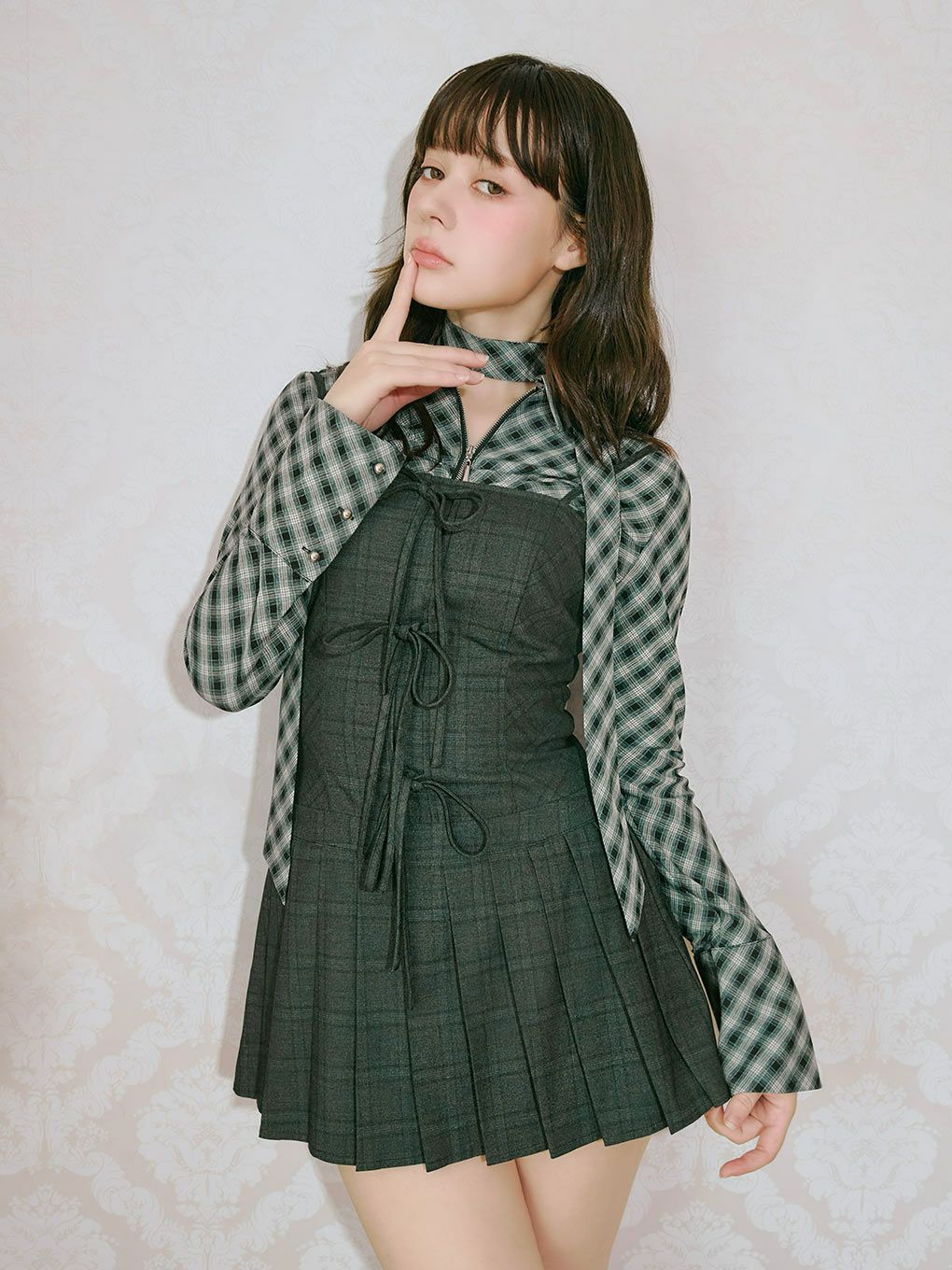 BUBBLES】リボンプリーツキャミワンピース | sparkling mall online store