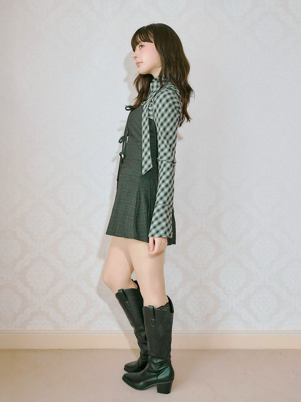 【BUBBLES】リボンプリーツキャミワンピース