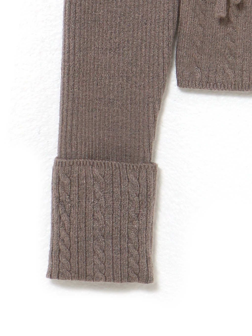 【BUBBLES】リボンケーブルニットトップス