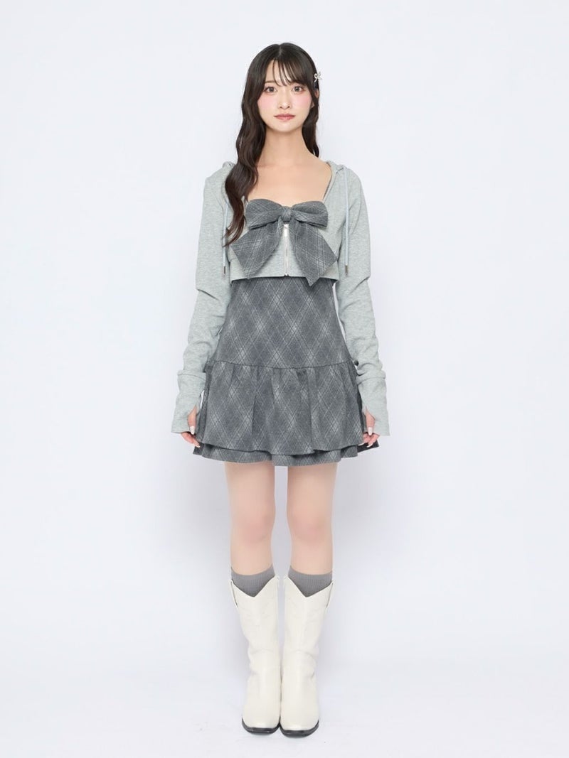 BUBBLES】チェックパーカーワンピース | sparkling mall online store