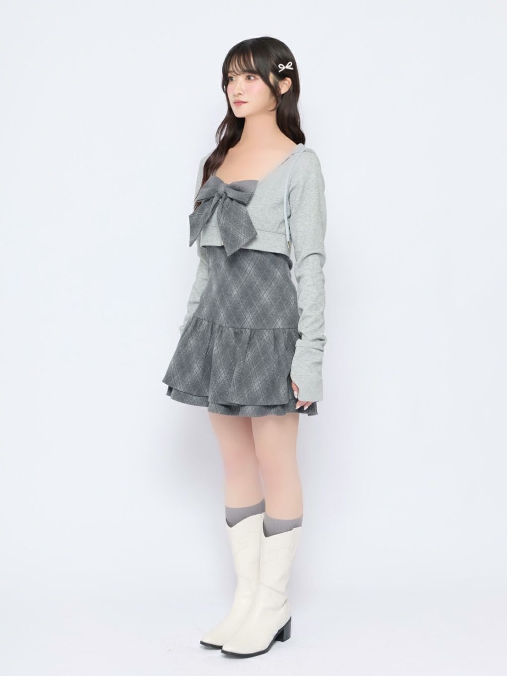 BUBBLES】チェックパーカーワンピース | sparkling mall online store