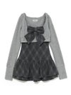 【BUBBLES】チェックパーカーワンピース