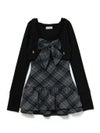 【BUBBLES】チェックパーカーワンピース