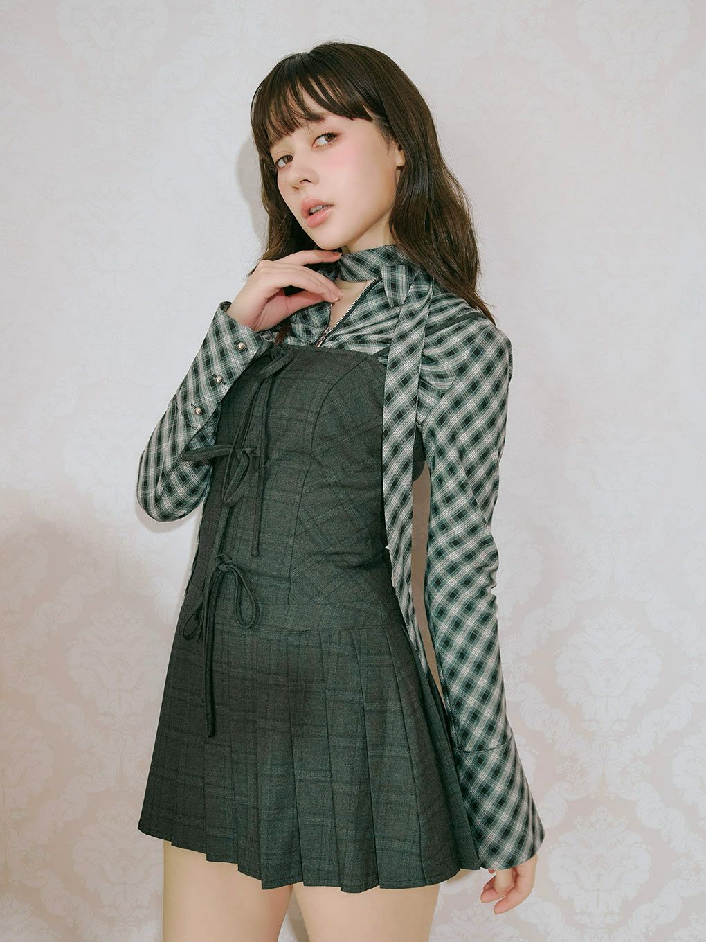 BUBBLES】フロントジップシャツブラウス | sparkling mall online store