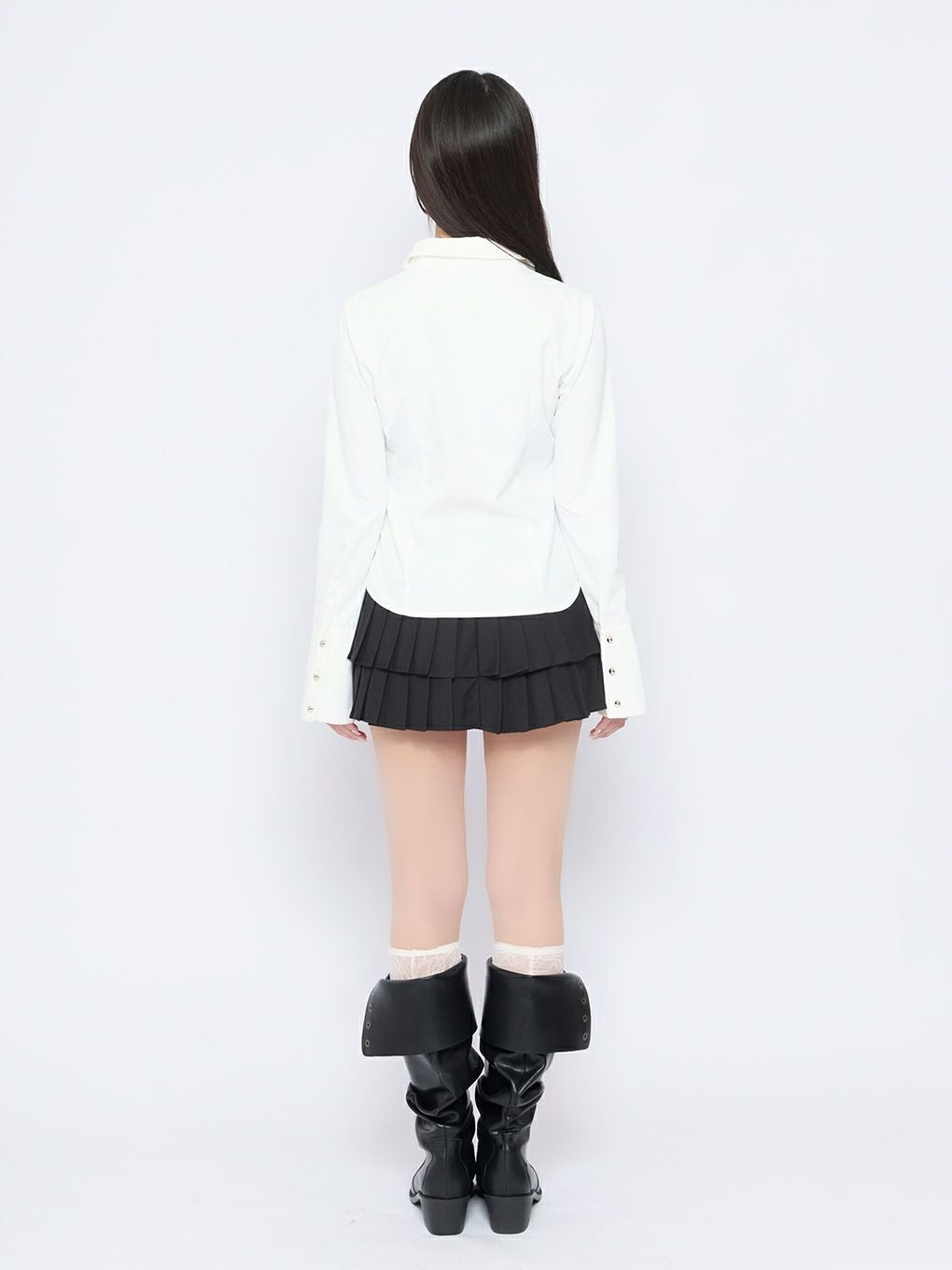 BUBBLES】フロントジップシャツブラウス | sparkling mall online store