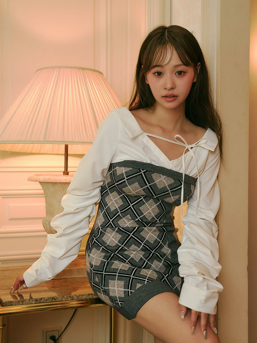 BUBBLES】ルーズシャツニットワンピース | sparkling mall online store