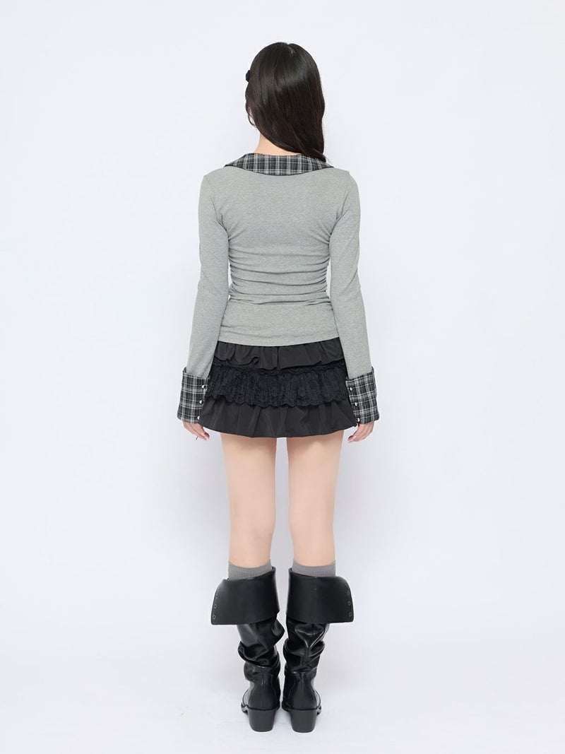BUBBLES】ギャザーリボンシャツトップス | sparkling mall online store