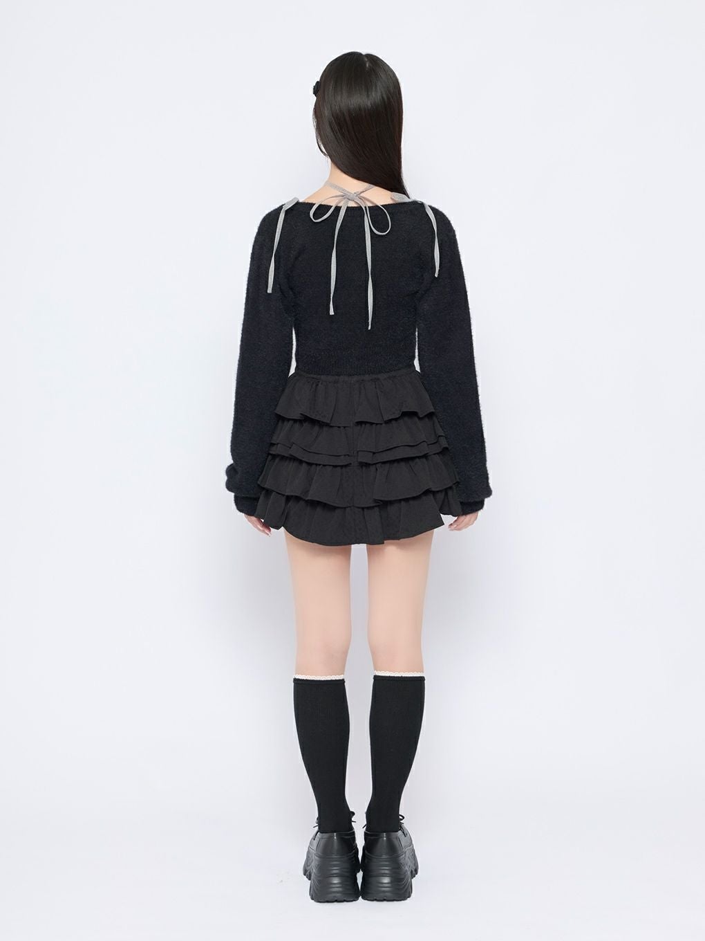 【BUBBLES】チェックリボンアンサンブル