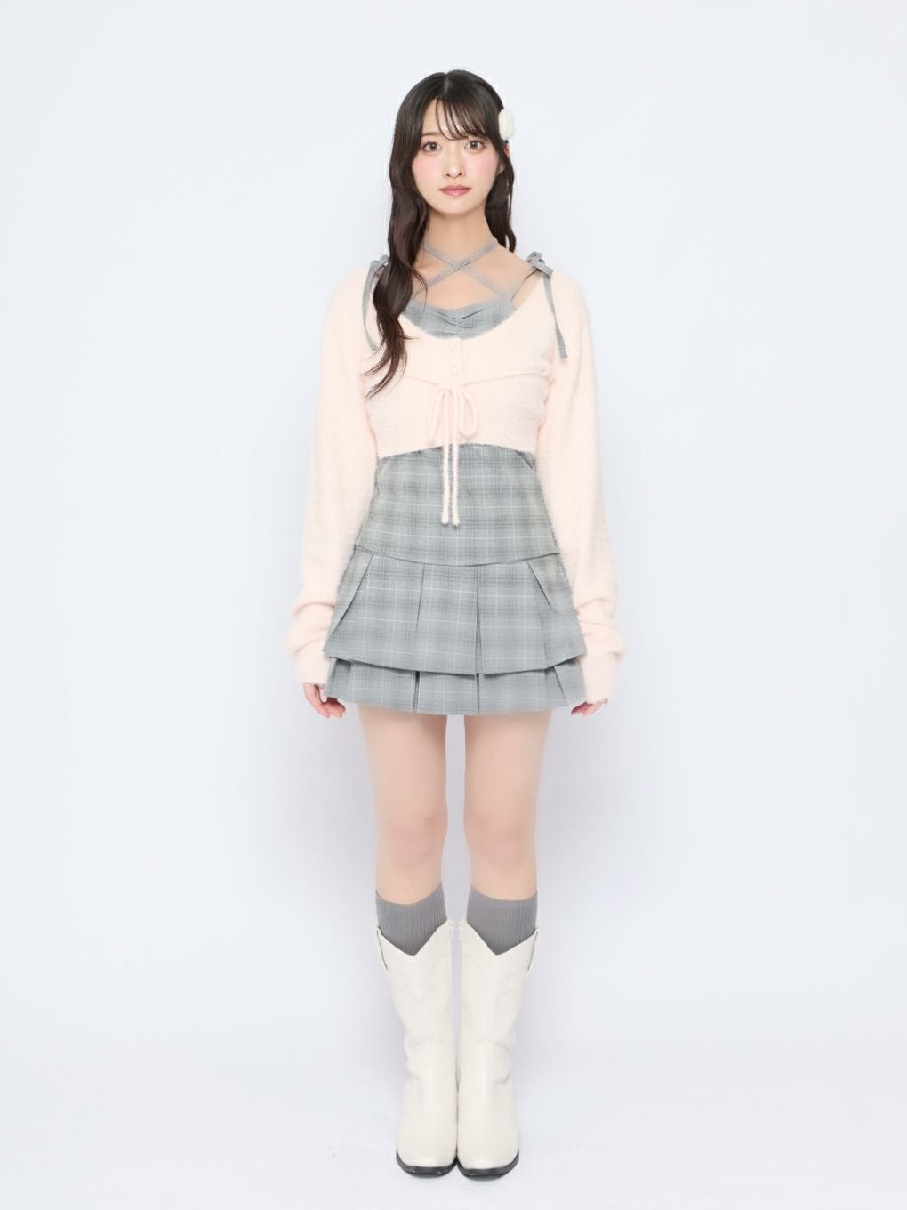 BUBBLES】チェックリボンアンサンブル | sparkling mall online store
