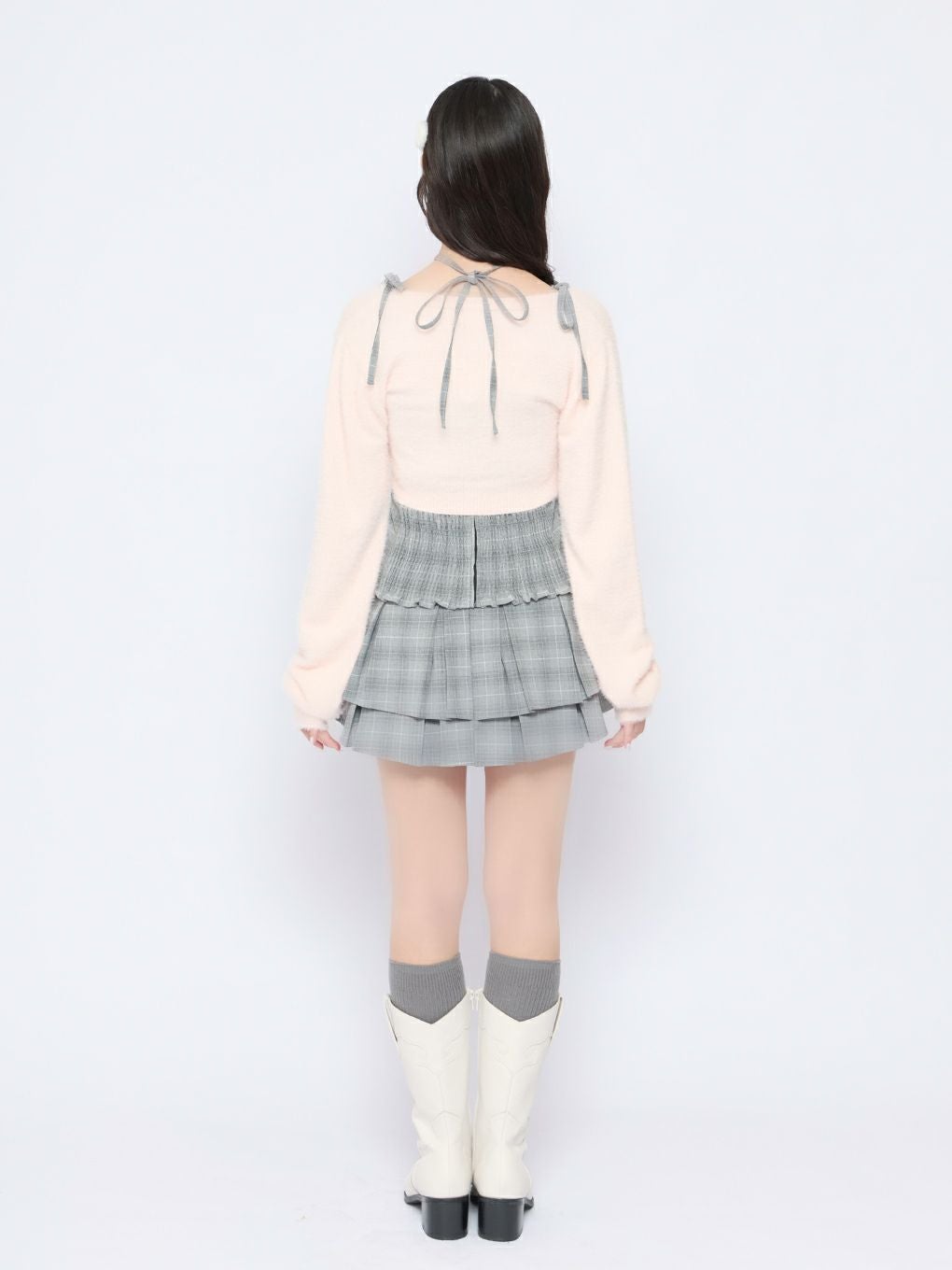 BUBBLES】チェックリボンアンサンブル | sparkling mall online store