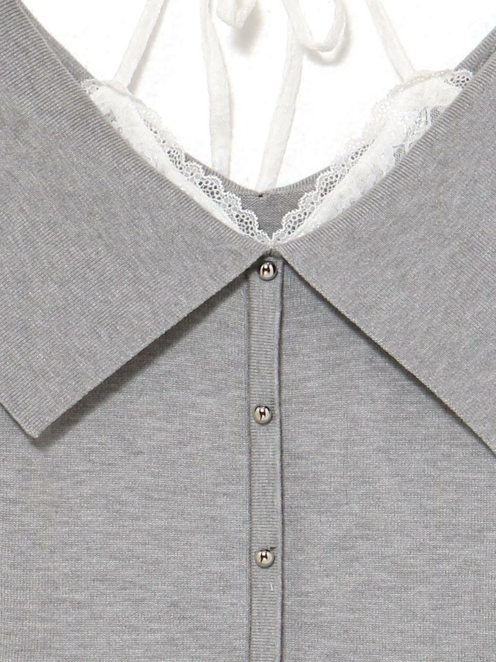 【BUBBLES】レイヤードフレアニットワンピース