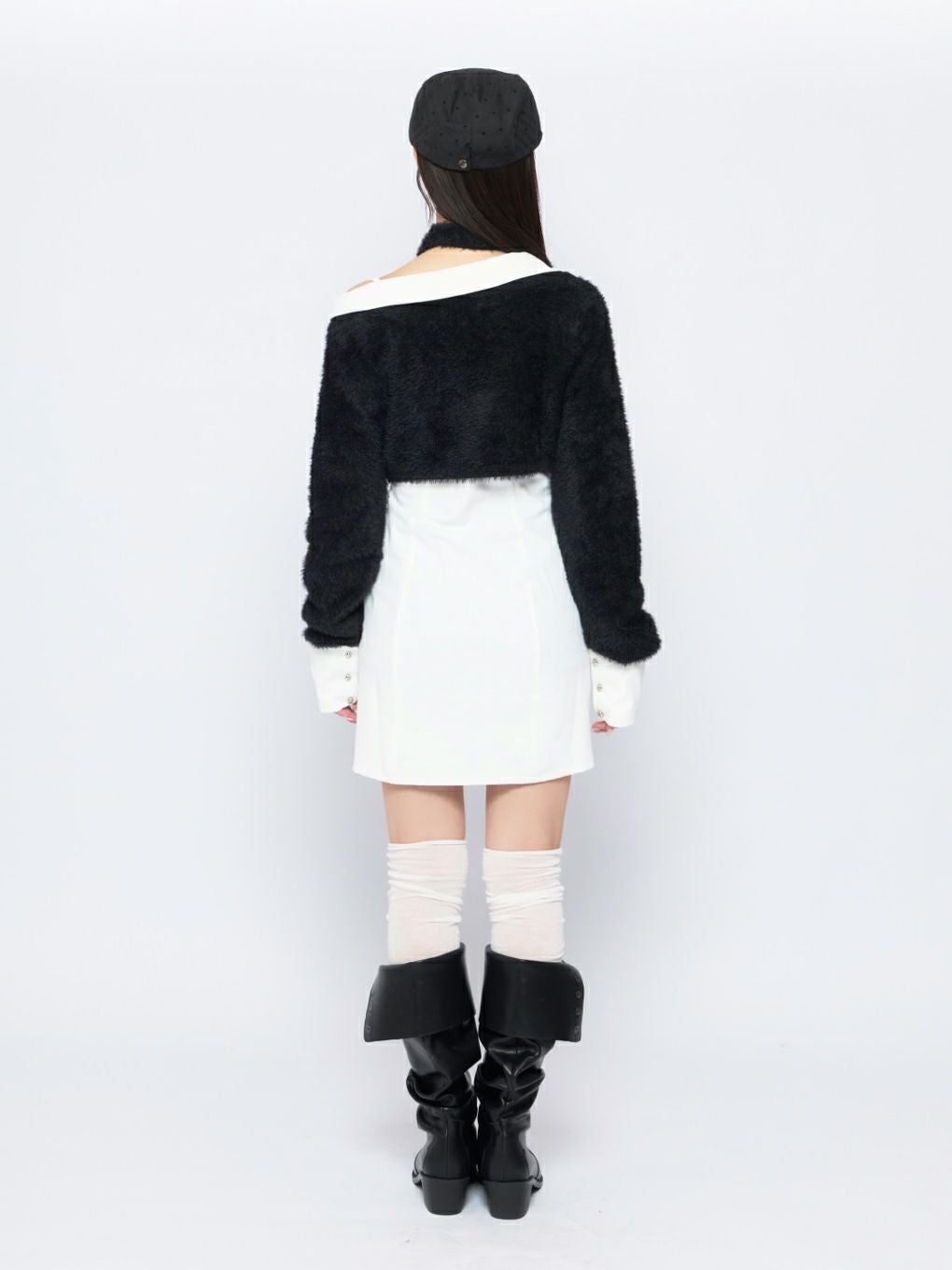 【BUBBLES】レイヤードシャツワンピース