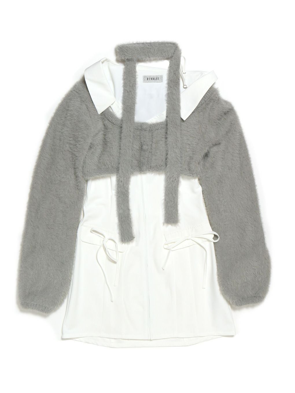 【BUBBLES】レイヤードシャツワンピース