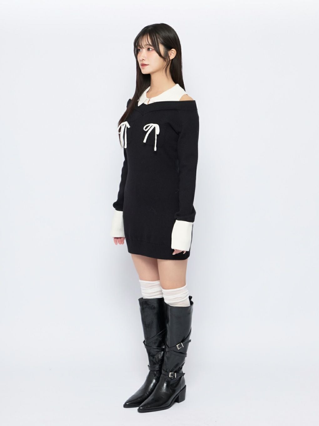 【BUBBLES】スクールガールニットワンピース