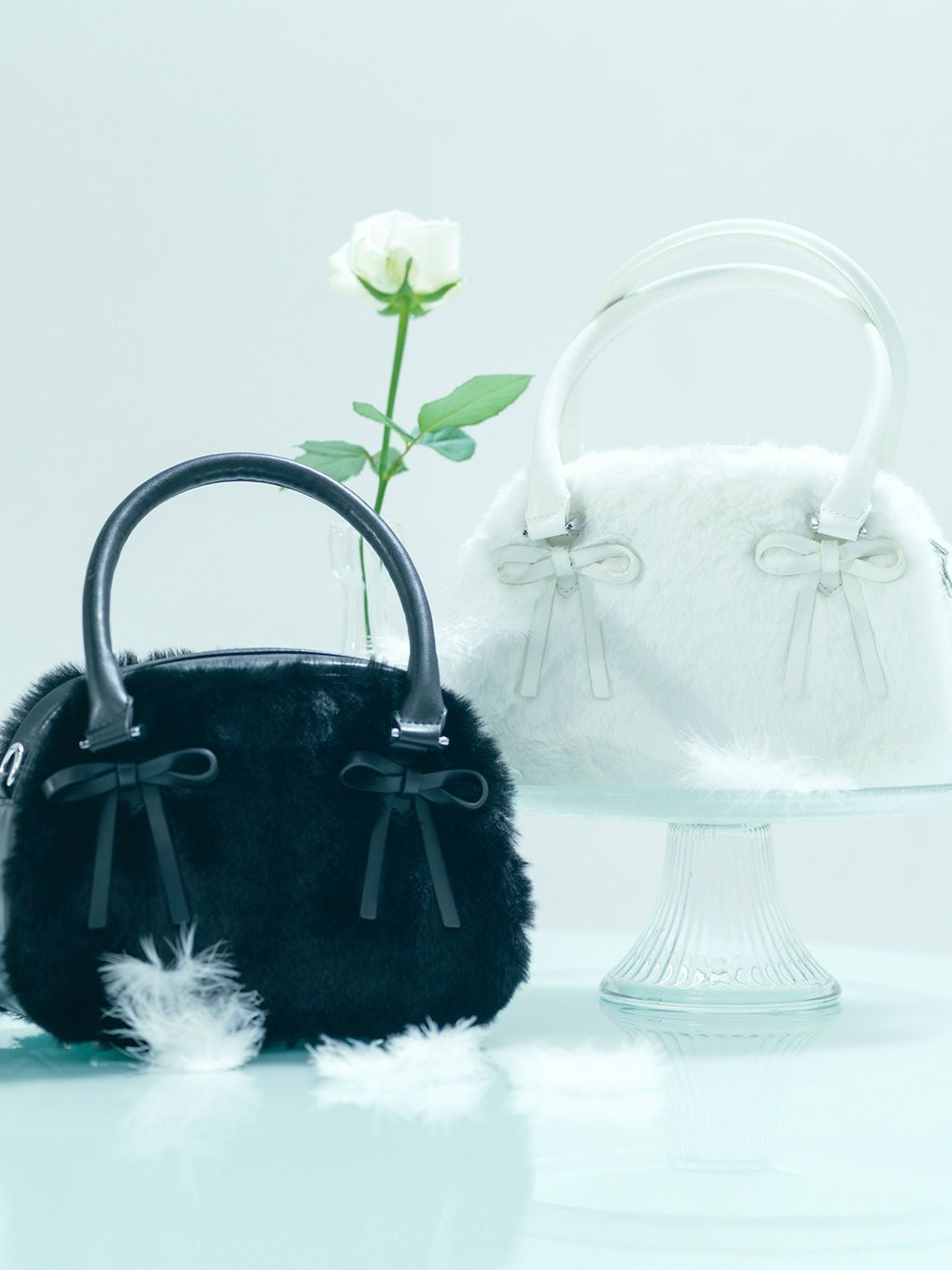 【BUBBLES】リボンファーバッグ