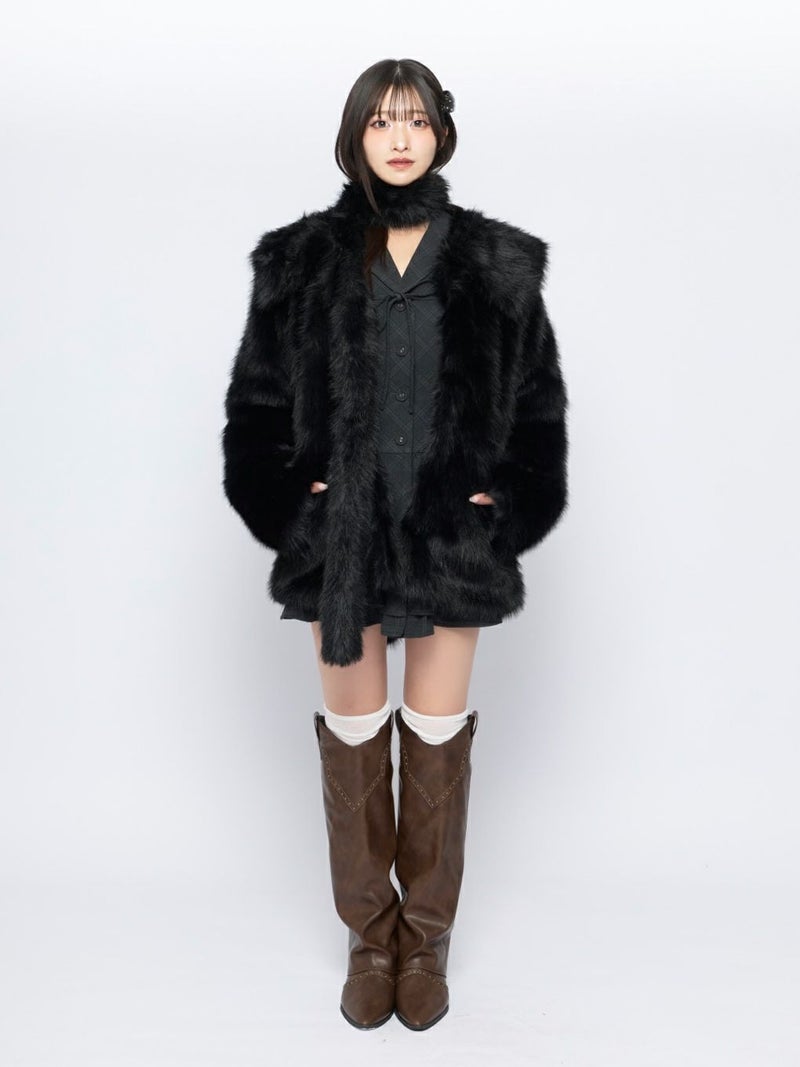 BUBBLES】ロングファージャケット | sparkling mall online store